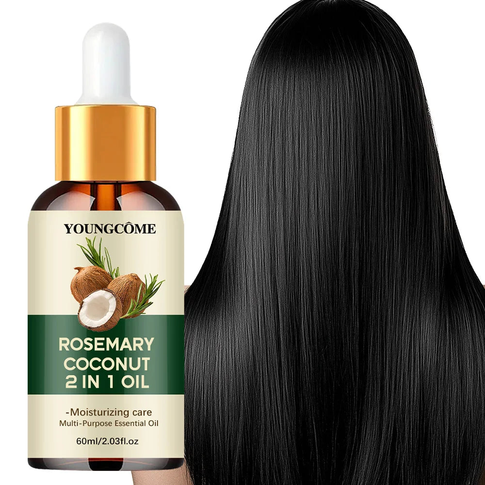 Rosemary Coconut Hair Oil - Nourishing Scalp Treatment for Stronger Hair Care & Hydration