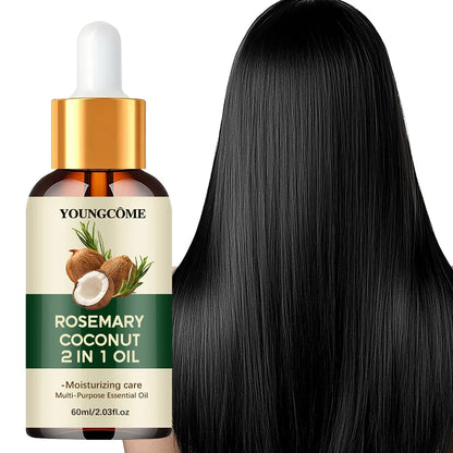 Rosemary Coconut Hair Oil - Nourishing Scalp Treatment for Stronger Hair Care & Hydration