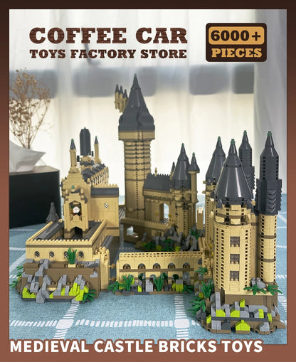 Creative Magic School Diamond Bricks Set — Medieval Castle MOC Building Blocks DIY Toy for Kids & Adults, Perfect Christmas Gift
