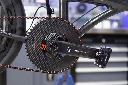 Road Bike Carbon Fiber Crankset - 165/167.5/170/172.5mm BCD 110mm Titanium Alloy 24mm Axis for Shimano Folding Bikes