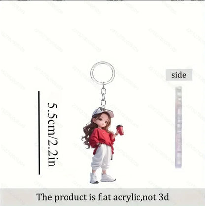 2D Flat Taekwondo Kung Fu Acrylic Keychain – Car Rearview Mirror and Backpack Pendant Accessory Gift