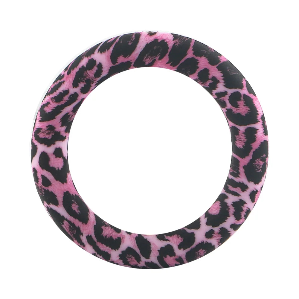 Kovict Silicone Ring Pendant Blanks - 65mm Round Printed Rings for DIY Jewelry & Craft Making