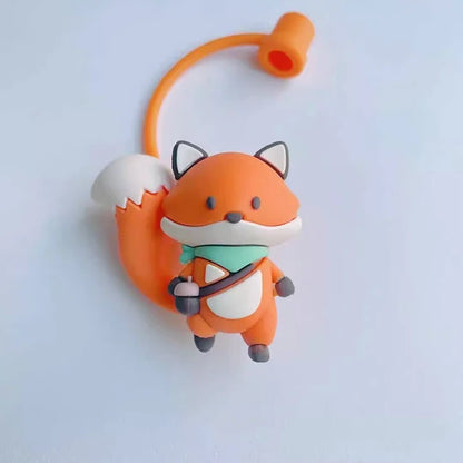 Cute Cartoon Bear Silicone Straw Covers – Dust Plug Cap for 7-8mm Large Caliber Drinking Cups