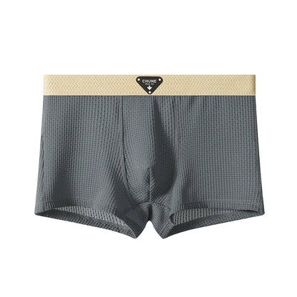 Men’s Ice Silk Boxer Shorts – Breathable Satin-Like Mesh Summer Underwear, Skin-Friendly Comfort Fit (1–3 Pack)
