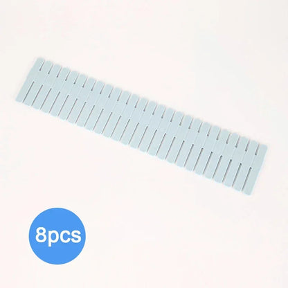 4/8PCS Adjustable Drawer Dividers – Durable Storage Organizer for Socks, Underwear, Cosmetics & Clothes