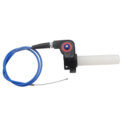 Motorcycle 1/4 Quick Turn Throttle Grip Set – Twist Gas Throttle Handle + 980mm Throttle Cable for Dirt & Pit Bikes, Motocross