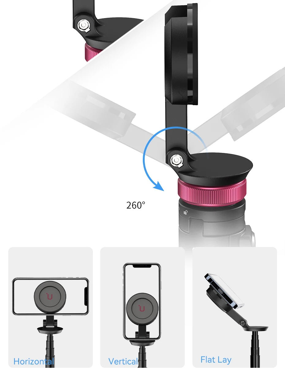 Ulanzi MT-84 Selfie Stick Magnetic Tripod - 1.53M, Wireless Bluetooth Remote, Phone Extension for Live Streaming & Vlogs