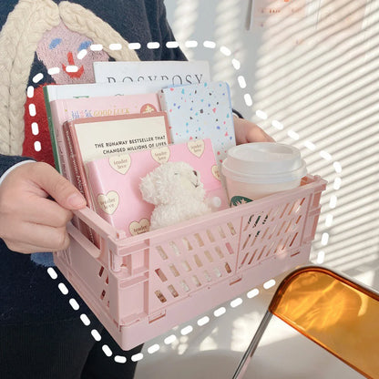 Mr. Paper Stackable Stationery Holder - Foldable Plastic Desktop Organizer for School & Office Supplies
