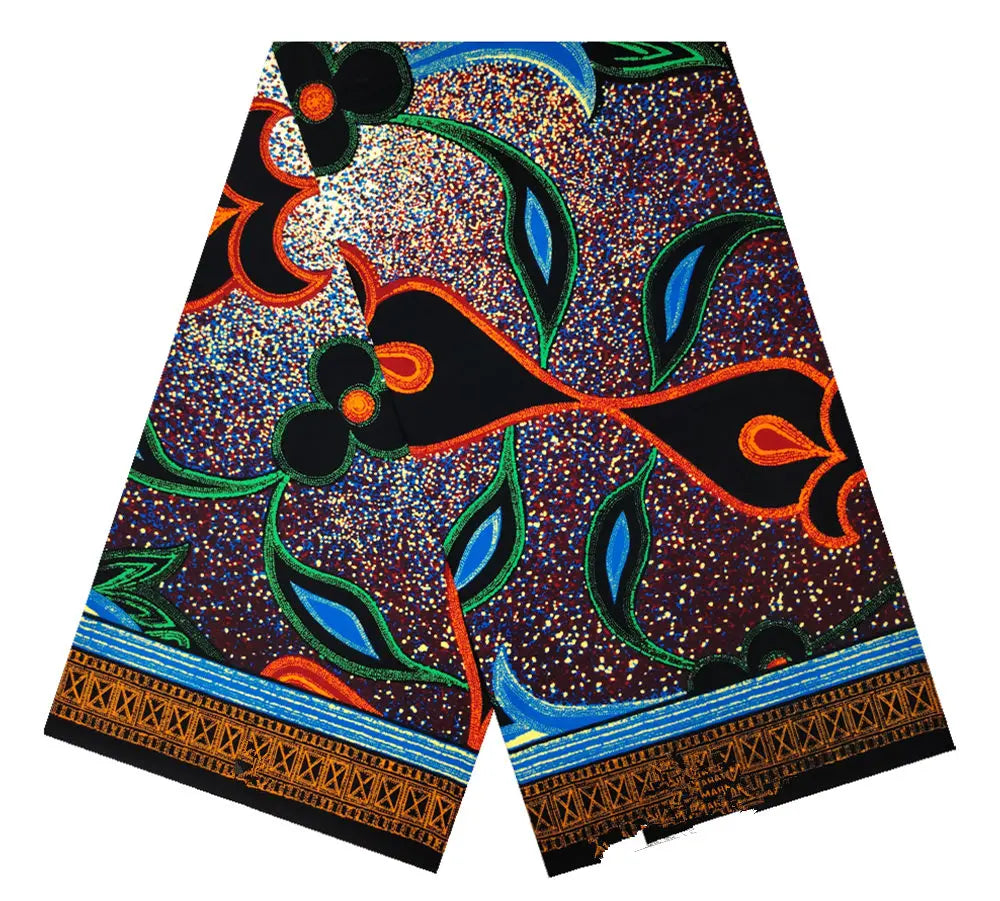 100% Cotton African Ankara Wax Fabric - Soft Real Wax Print for Dresses