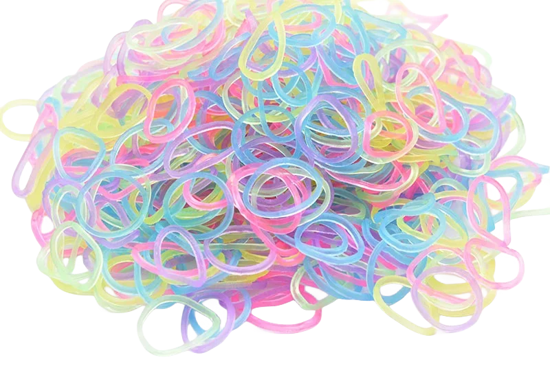 600pcs Glow-in-the-Dark Loom Band Kit – Colorful DIY Bracelet Making Set with Beads & Accessories for Friendship Crafts