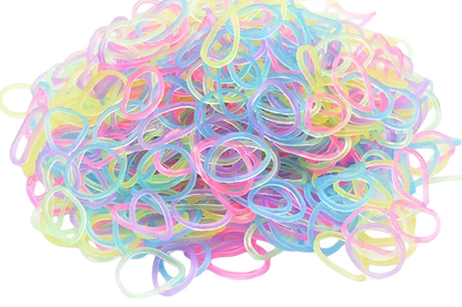 600pcs Glow-in-the-Dark Loom Band Kit – Colorful DIY Bracelet Making Set with Beads & Accessories for Friendship Crafts