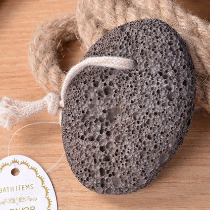 Natural Pumice Stone Foot Scrubber - Pedicure Exfoliation Tool for Removing Calluses and Smoothing Heels, Hands, and Body