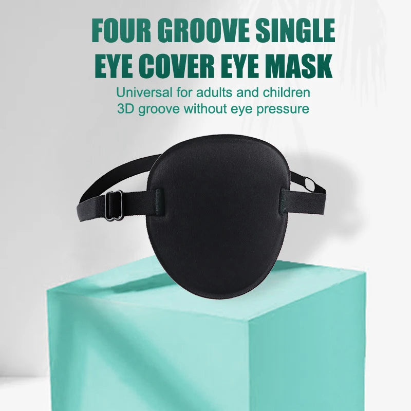 Adjustable Single Eye Patch – 3D Foam Breathable Eyeshade Medical Eye Mask for Strabismus & Amblyopia Training Therapy Use