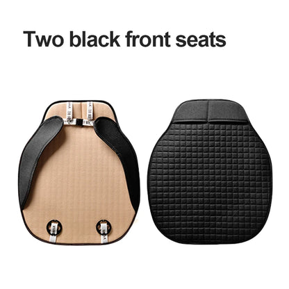 Flax Linen Car Seat Cover - Four-Season Breathable Front & Rear Seat Protector