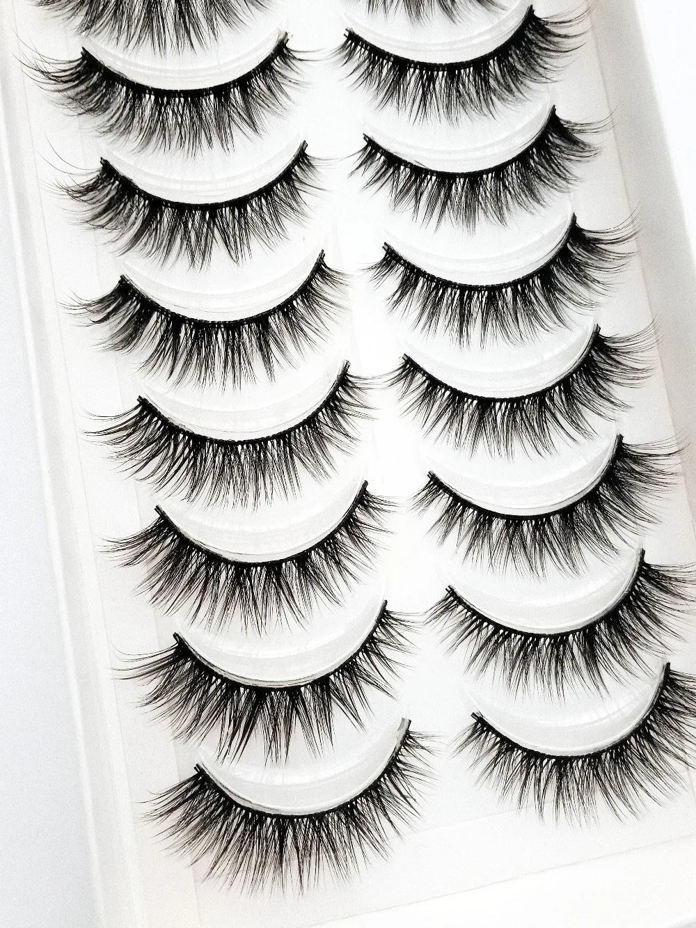 HBZGTLAD 10 Pairs 3D Faux Mink False Eyelashes – Natural Long Look Short Mink Lash Extensions for Makeup & Beauty