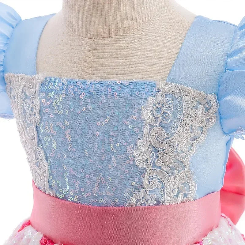 Anime Toy Story Shepherd Princess Dress - Girls Halloween Cosplay Polka Dot Party Costume Outfit
