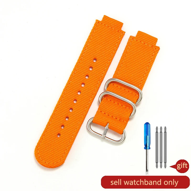 16mm Premium Nylon Canvas Watch Strap for Casio DW-5600 DW-5610 GW-B5600 - Convex Interface Replacement Wristband