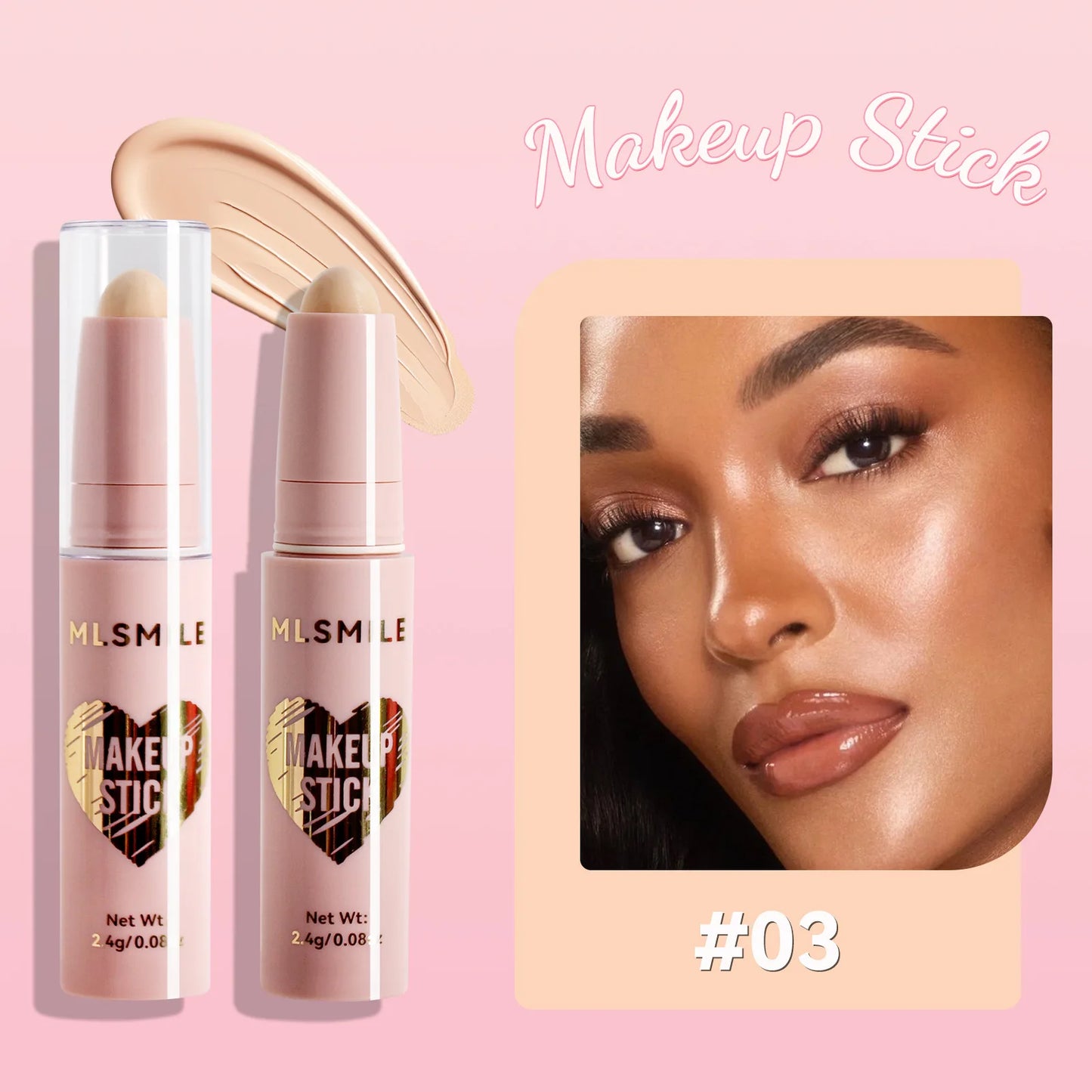 MLSMILE 8-Color High Gloss Pearl Contouring Stick – Face Brightening & 3D Shadow Sculpting Pen