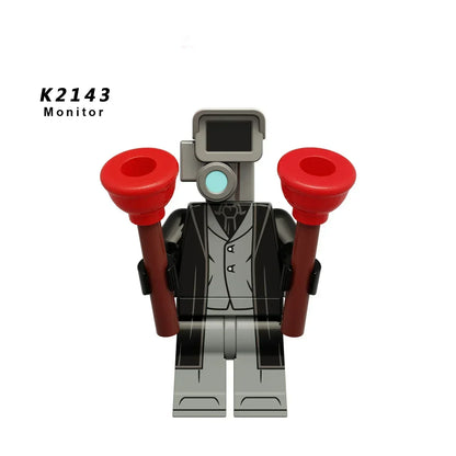 KDL Skibidi Toilet Man Anime Block Figures – TVMan, Titan, Cameraman & Speakerman Model Toy Gift for Kids