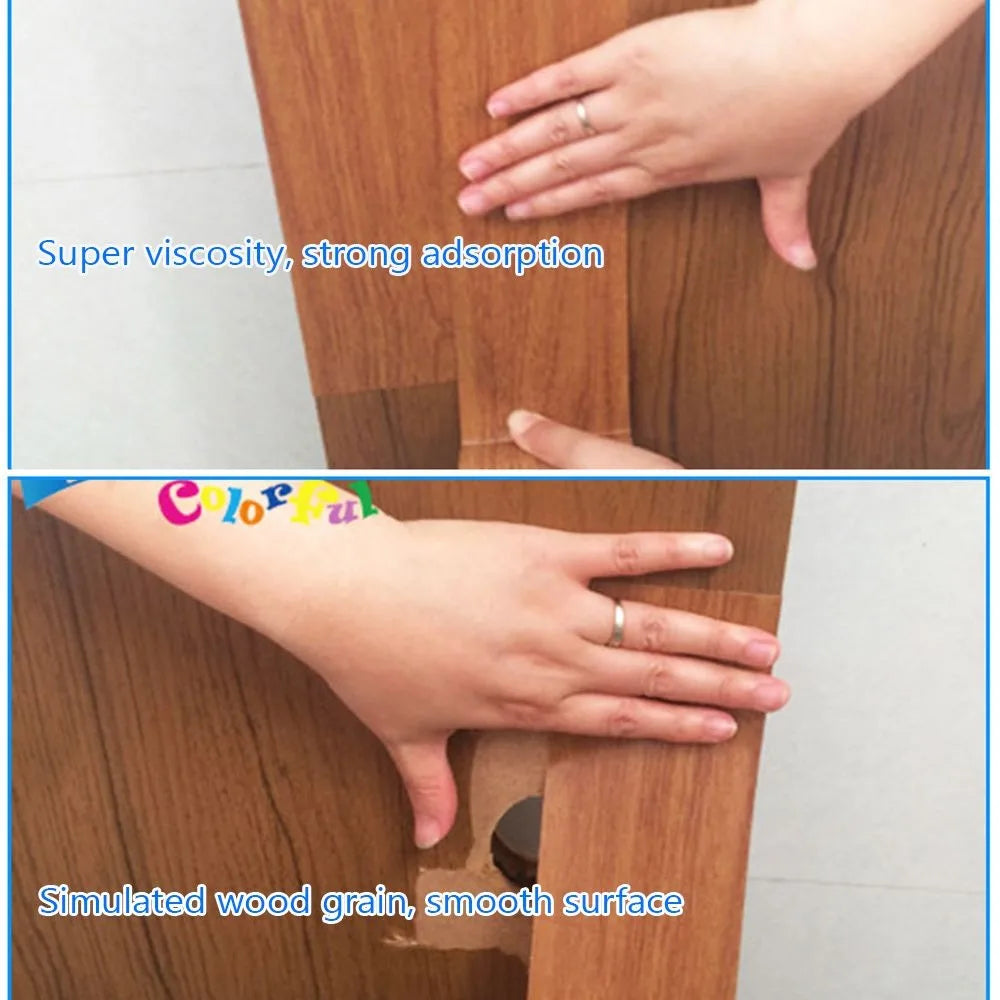 Wood Grain Skirting Repair Tape - 5M Self-Adhesive Furniture Renovation Wall & Floor Trim Sticker