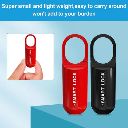 Mini Smart Fingerprint Padlock – Biometric Keyless Rechargeable Electronic Lock for Gym, School & Locker Security, Portable Thumbprint Safety Lock