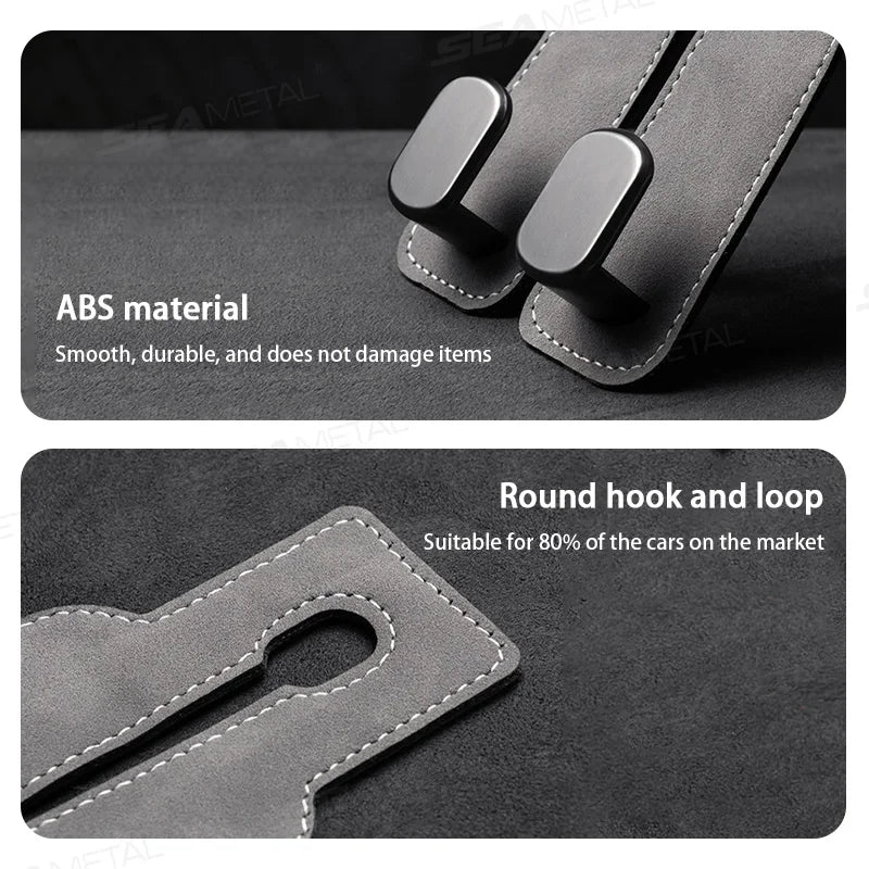 SEAMETAL Car Seat Headrest Hook – Multi-Use Back Seat Organizer & Hanger for Handbags, Purses, Bags & Clothes