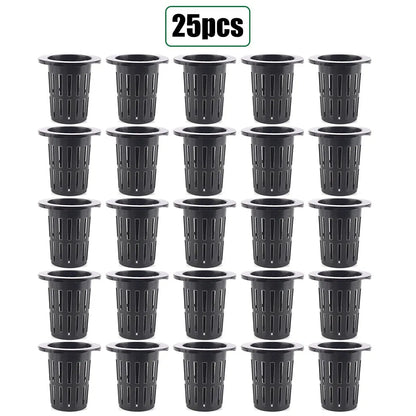 25PCS Hydroponic Mesh Net Pots – Soilless Plant Nursery Cups for Vegetable & Garden Growing