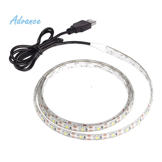 5M USB LED Strip Light - 5V SMD 3528 Waterproof Ribbon Light for Cabinets, Ceilings & Home Decor