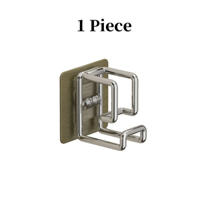 1/2/4/6PCS Stainless Steel Washbasin Hooks — Multifunction Punch-Free Kitchen & Bathroom Rack, Towel & Basin Storage Holder
