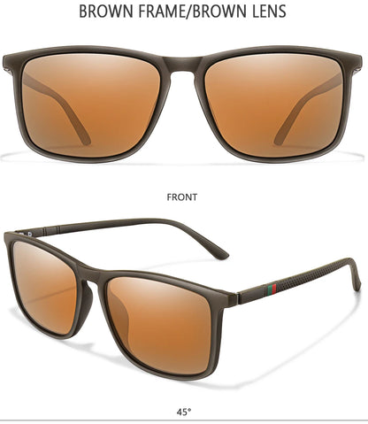 Luxury Square Vintage Polarized Sunglasses for Men & Women – UV400 Cycling, Driving, Fishing Eyewear