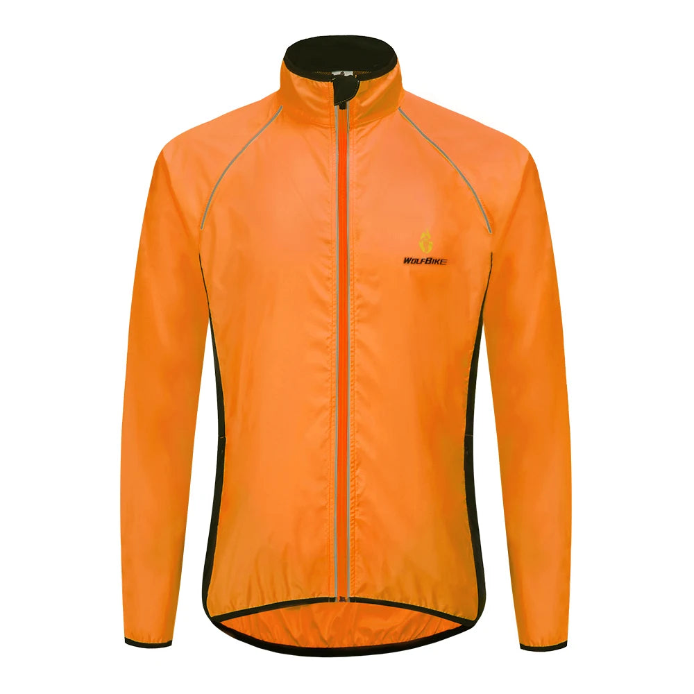 WOSAWE Men's Windproof Waterproof Cycling Jacket – Reflective MTB Bike Windbreaker & Vest