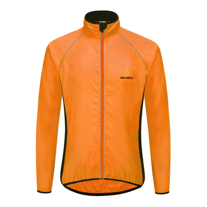 WOSAWE Men's Windproof Waterproof Cycling Jacket – Reflective MTB Bike Windbreaker & Vest