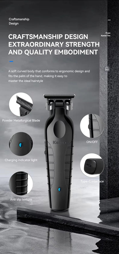 Kemei Professional Hair Clipper Kit – KM-2296, KM-2299, KM-1102 Electric Shaver & Cordless Trimmer for Men’s Hair Cutting