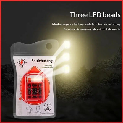 Portable Salt Water Emergency Lamp - 120-Hour Battery-Free Light for Camping, Hiking & Outdoor Survival