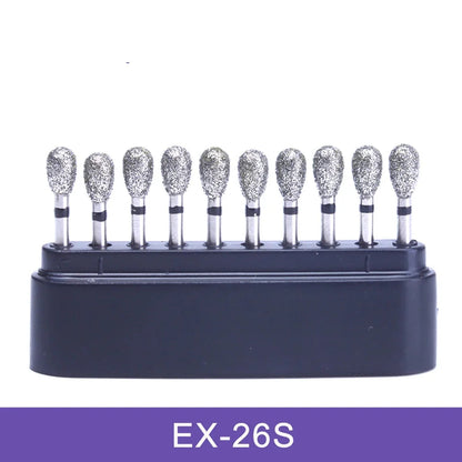 AZDENT Dental Diamond Burs Kit – Multiple Models with Black Storage Box for High-Speed Handpiece