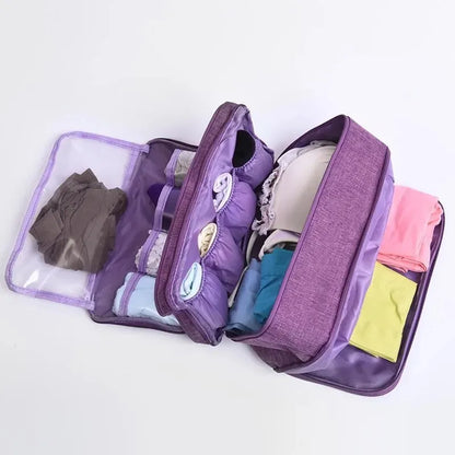 Waterproof Travel Lingerie Organizer Bag – Large Capacity Multifunctional Bra and Underwear Storage Wash Bag