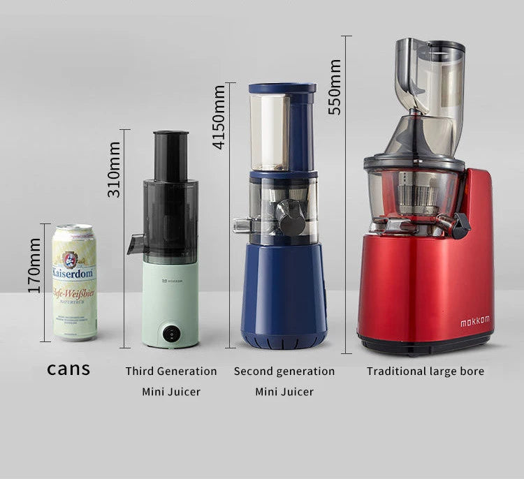 Mokkom Mini Slow Juicer — Full-Automatic Household Juicer with Residue Separation, Multifunctional Fruit & Vegetable Juicer