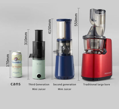 Mokkom Mini Slow Juicer — Full-Automatic Household Juicer with Residue Separation, Multifunctional Fruit & Vegetable Juicer