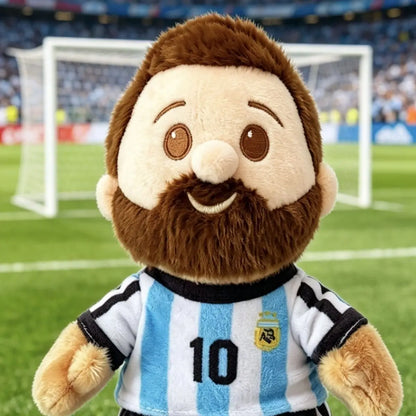 Messi Argentina Plush Figure - 15cm Football Star Pendant Fan Collectible