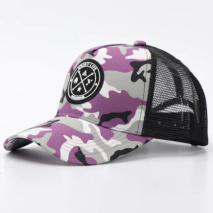 Unisex Cotton Mesh Trucker Hat - Multi Color Casual Summer Baseball Cap for Men & Women