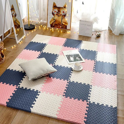 12pcs Foam Baby Play Mat – Soft Interlocking Puzzle Floor Tiles for Kids, Exercise & Play Rug 30x30x1cm