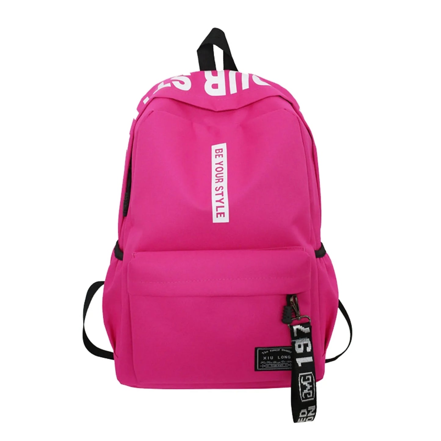 Lightweight Student Backpack – Custom Logo Casual Dual-Shoulder Bag with Arc Straps & Durable Oxford Fabric