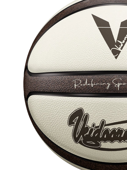 Veidoorn Official Size 7 Basketball — Brown Beige PU, 4-Layer Durable Outdoor Game Ball, Professional Quality