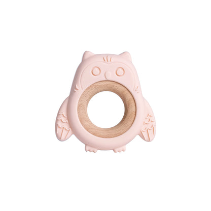 TYRY.HU Silicone Baby Teether - Cartoon Frog & Deer Teething Necklace Pendant for Infant Gum Relief Gift