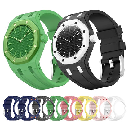 PC Watch Case & Silicone Strap - Wristwatch Modification Accessories for Swatch & AP Royal Oak Style Watches