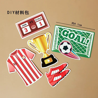 Soccer Cake Topper (Boy) – Football Party Decorations & Happy Birthday Cake Picks for Kids