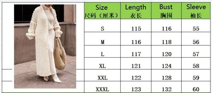 Loose Knitted Cardigan for Women 2025 – Autumn & Winter Streetwear, Spring Elegant Long Outerwear, Maxi Y2K Sweater Long Coat, Soft Jackets