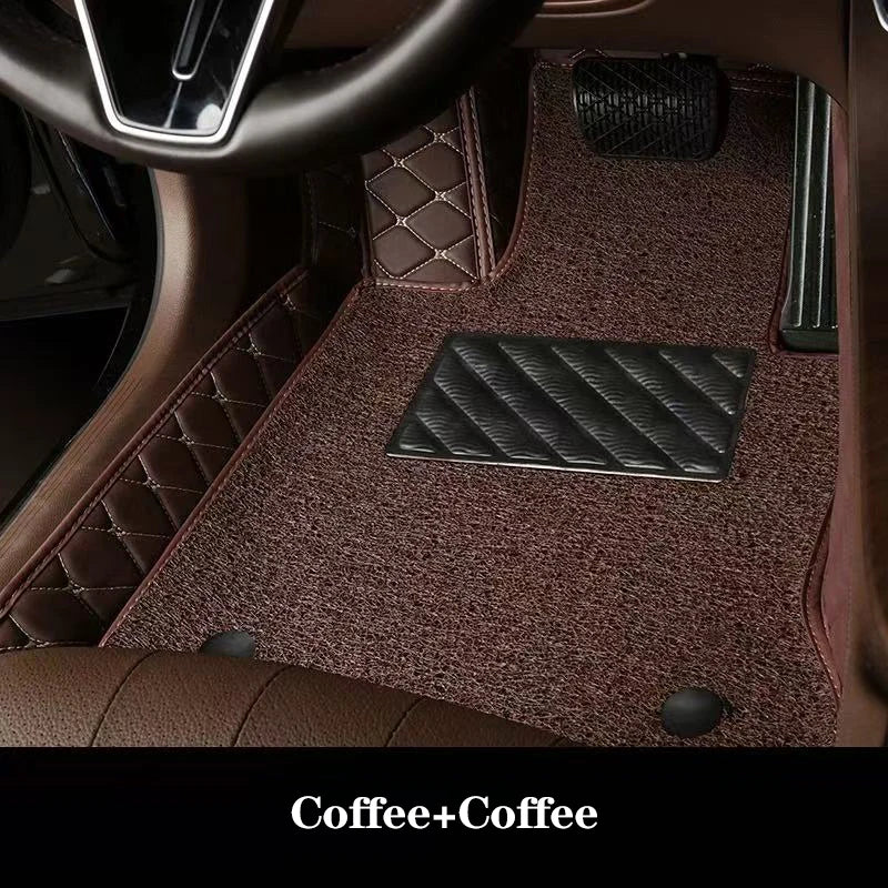 Luxury Double-Layer Car Floor Mats - Custom-Style Interior Floor Protection