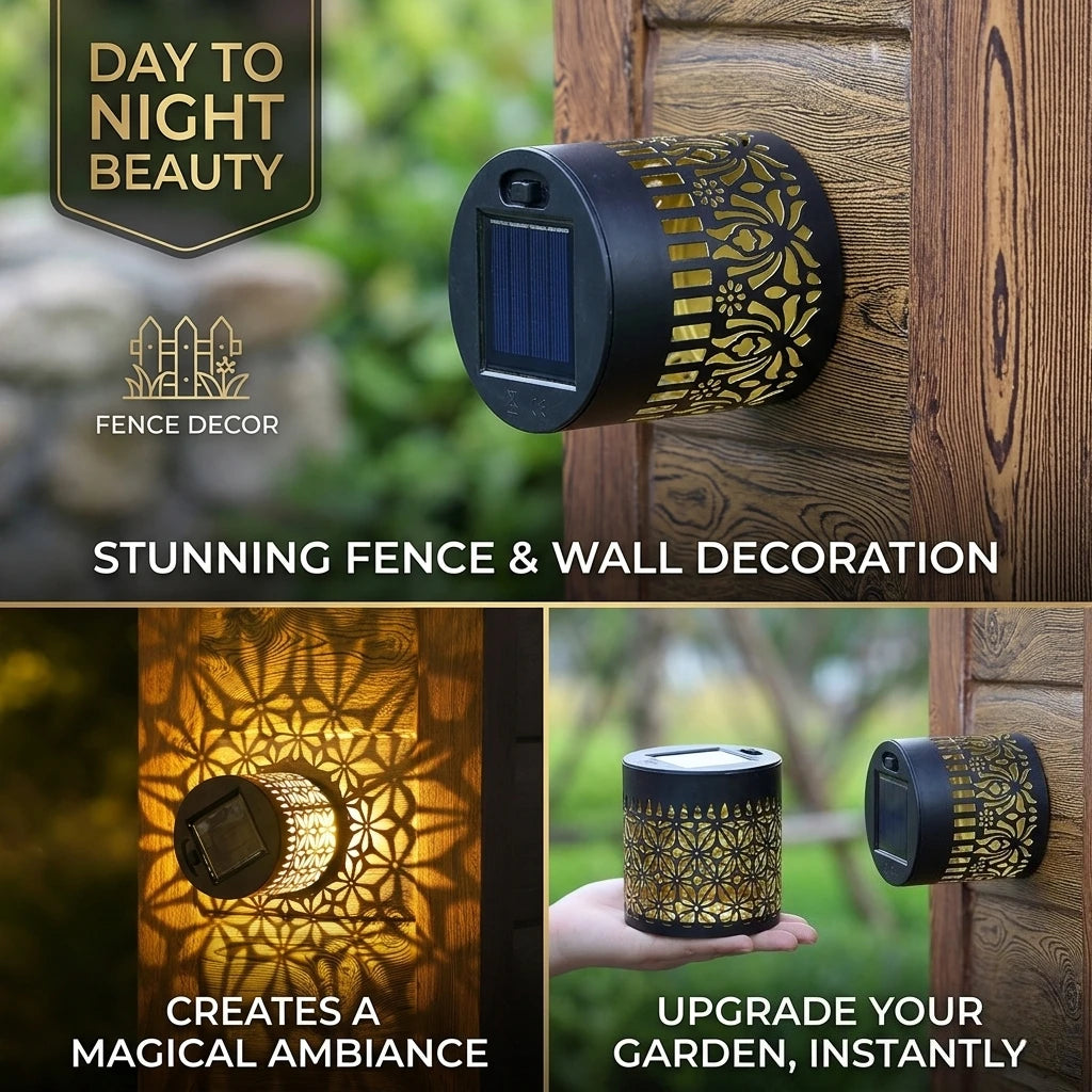 2026 Solar Outdoor Wall Light - Waterproof Projection Lamp for Yard, Patio & Landscape Decor