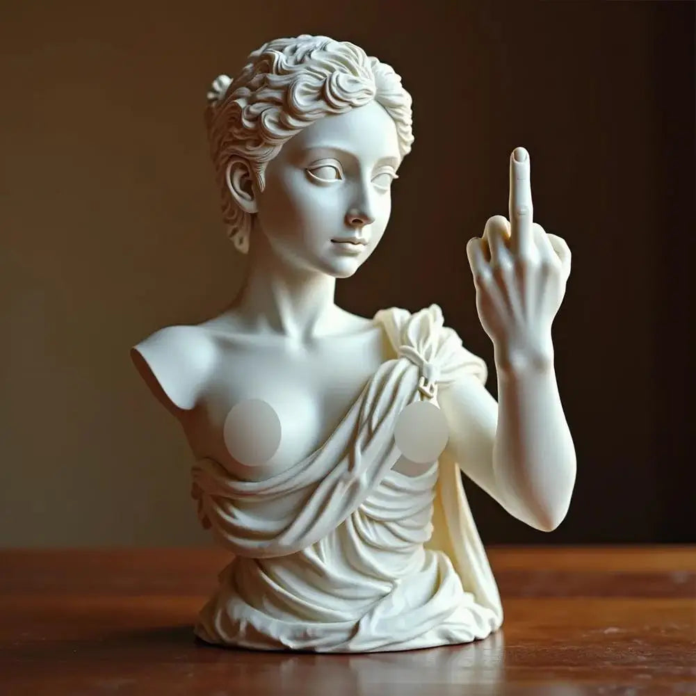 Vienna Goddess 3D Resin Statue — Funny Venus Figurine with Attitude, Home Decor Bust & Plaster Craft Sculpture